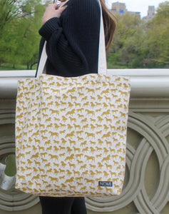 Fall Hampton Large Tote - Gold/Horse