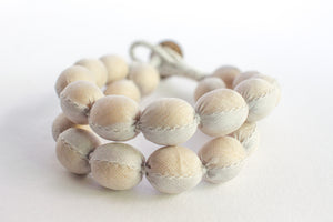 2 Strand Coconut Button Bracelet