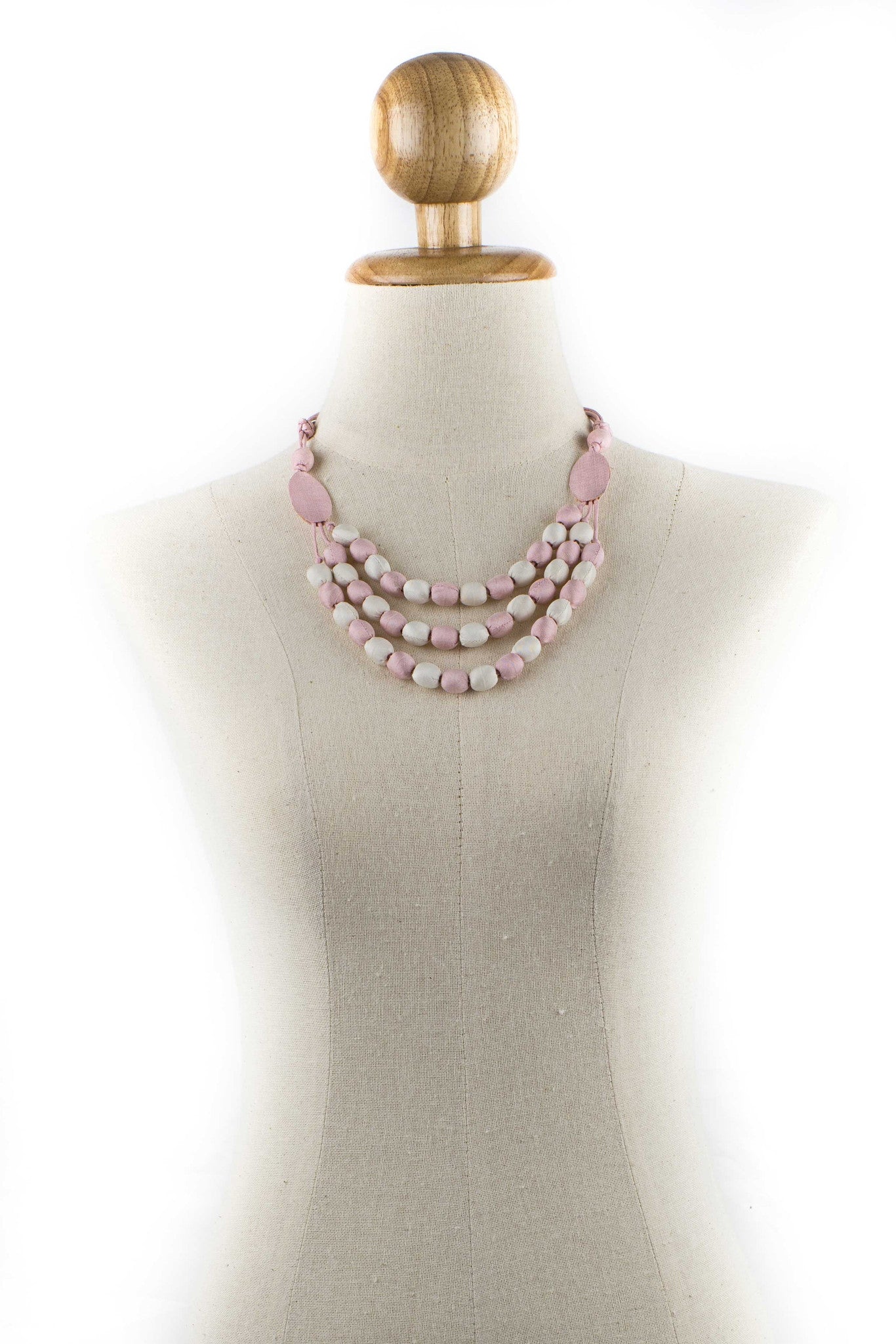 3 Strand Silk Necklace
