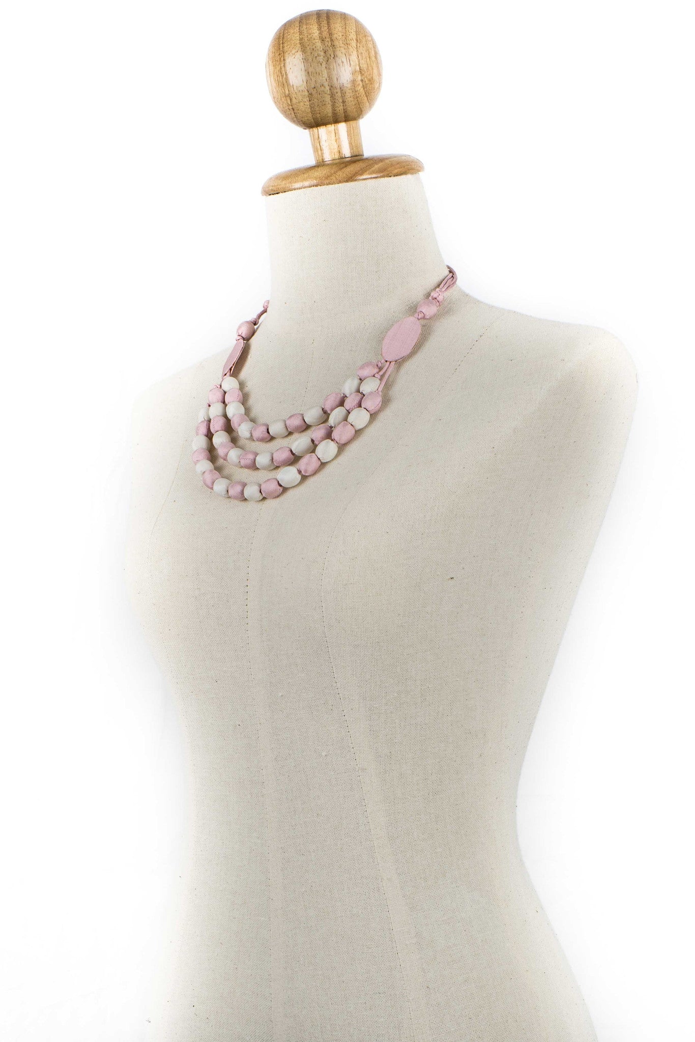 3 Strand Silk Necklace