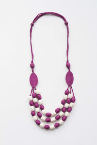 3 Strand Silk Necklace